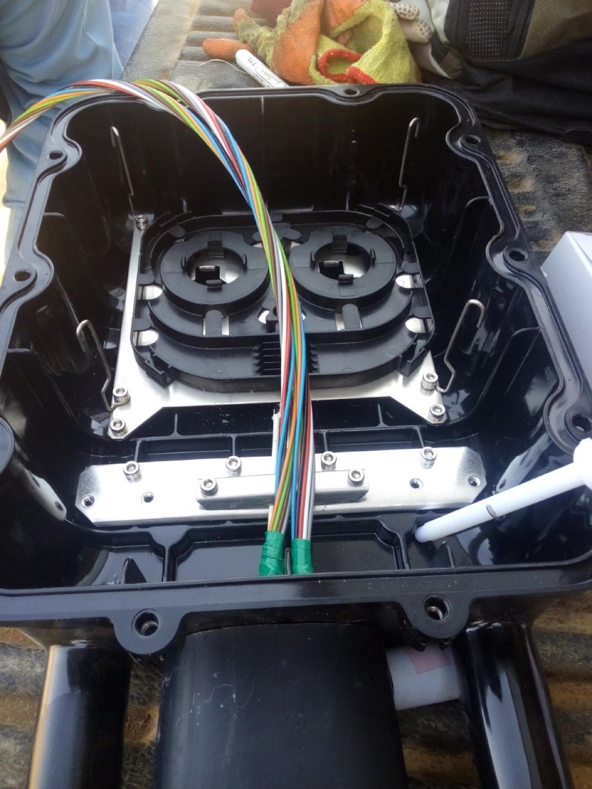Fiber-optic infrastructure work from the company project archive